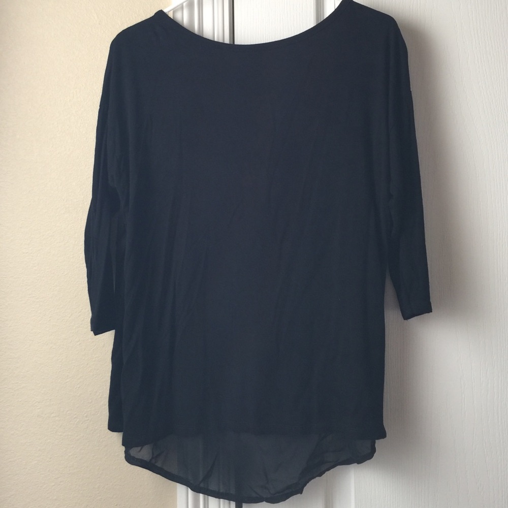 Cable and Gauge black tunic