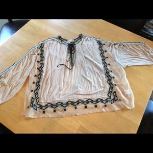 Free People embroidered top