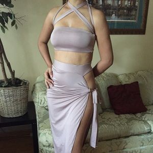 Sexy two piece wrap set