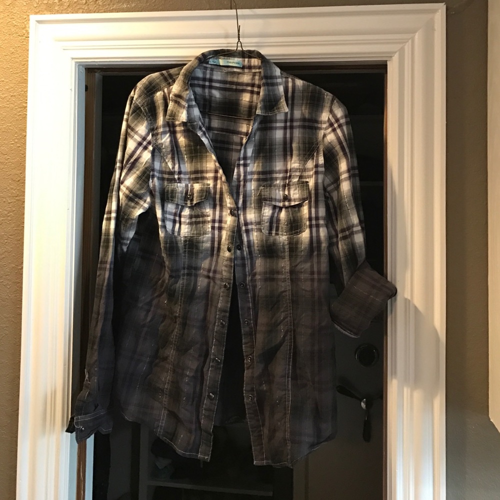 Pearl snap dress shirt
