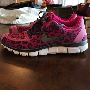 Nike Free Running 5.0 Pink Leopard Print...Rare!