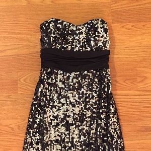 Sequined floor length gown