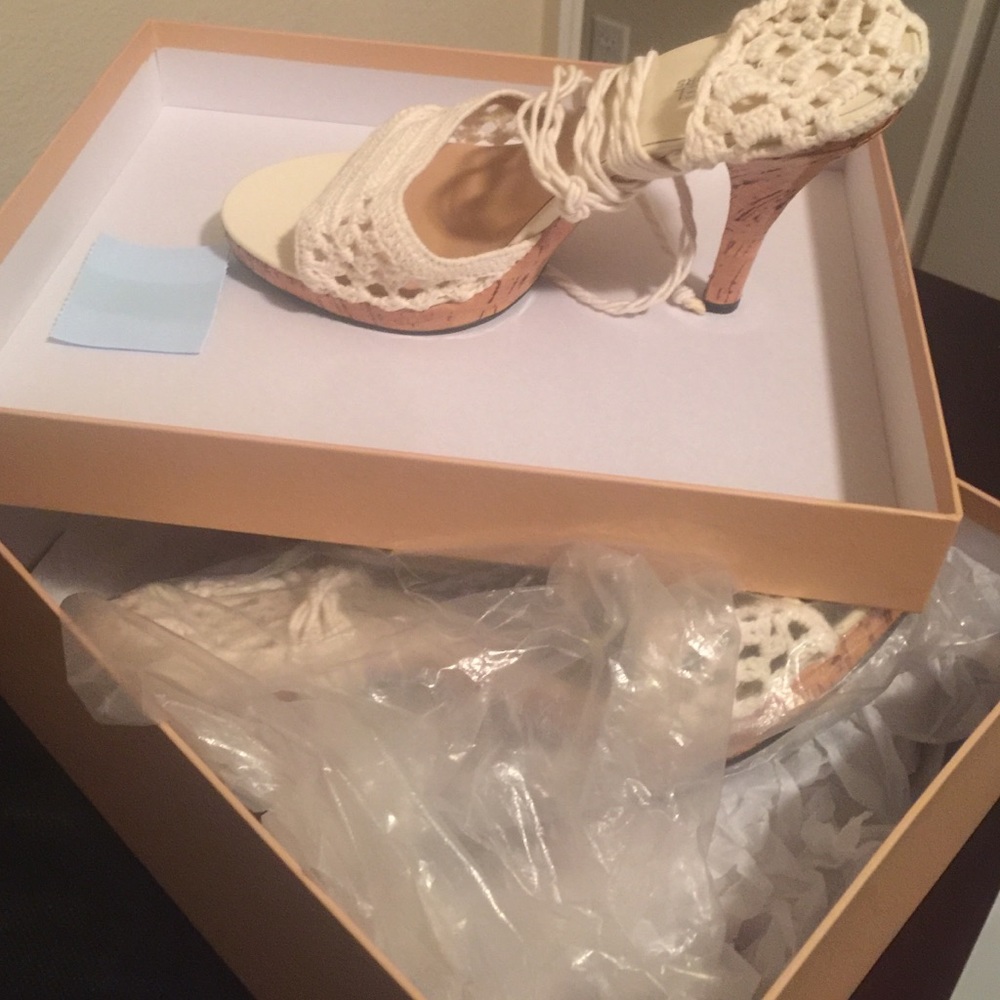 Michael Kors cork wrap up shoes
