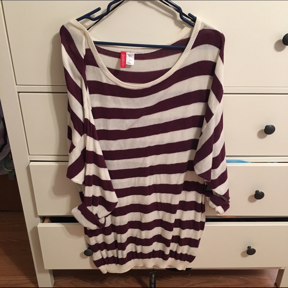 Long striped sweater
