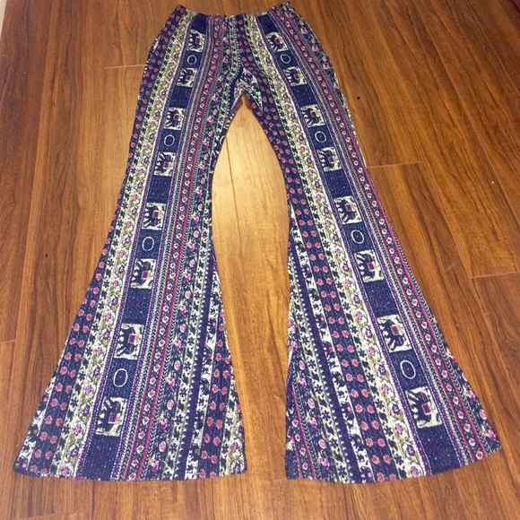Swell Pants - Sweater bohemian elephant print bellbottoms