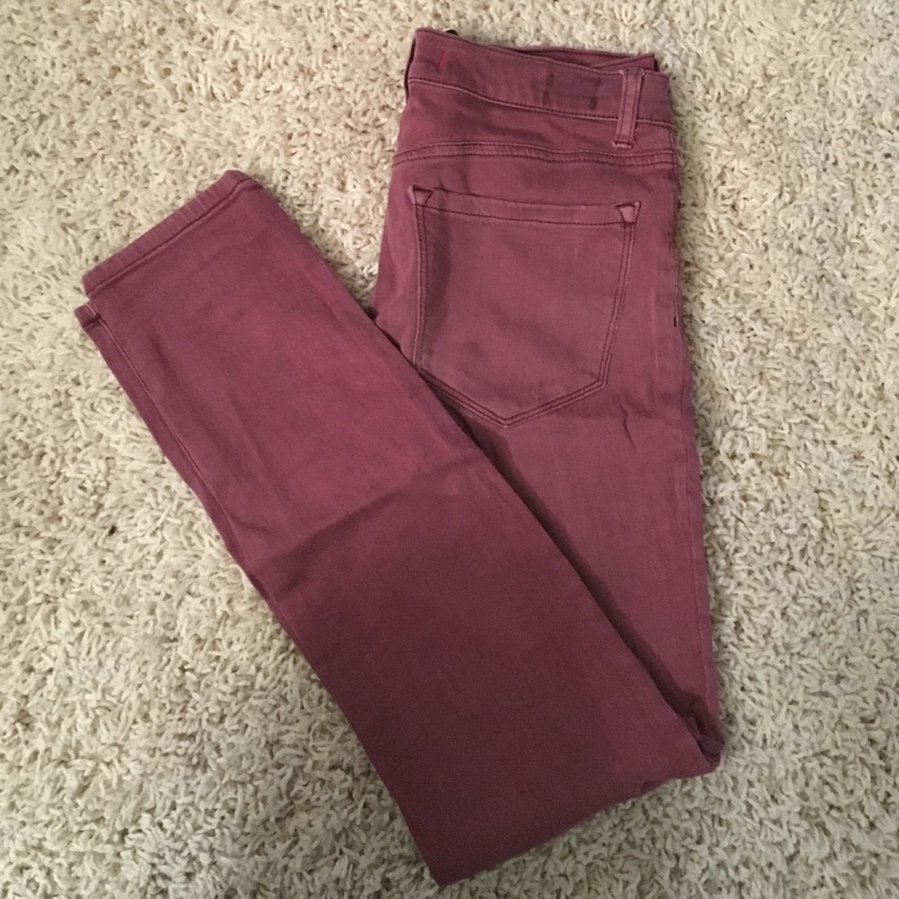 Faded wined red jeans