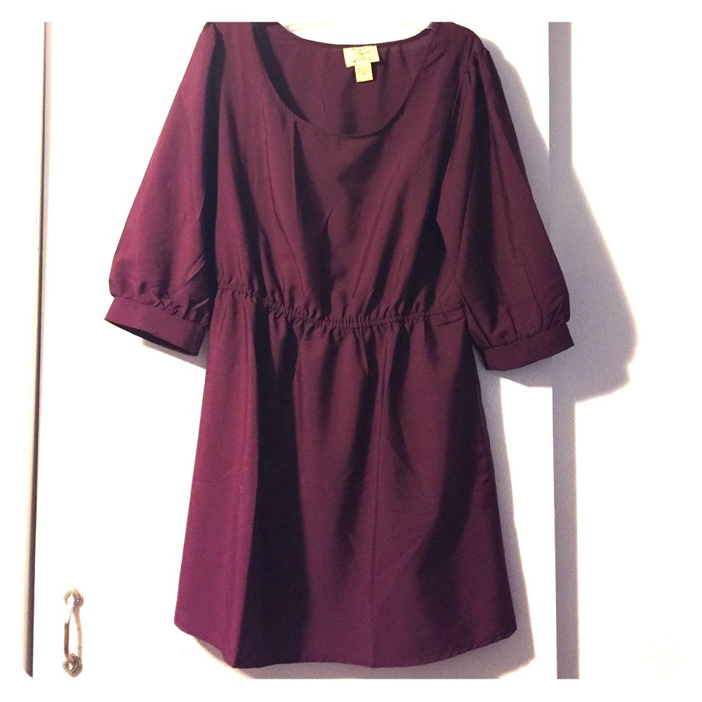 Burgundy Dress.