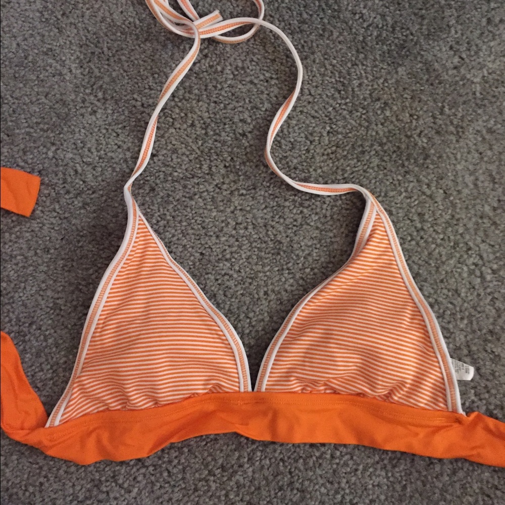 Orange and white bikini
