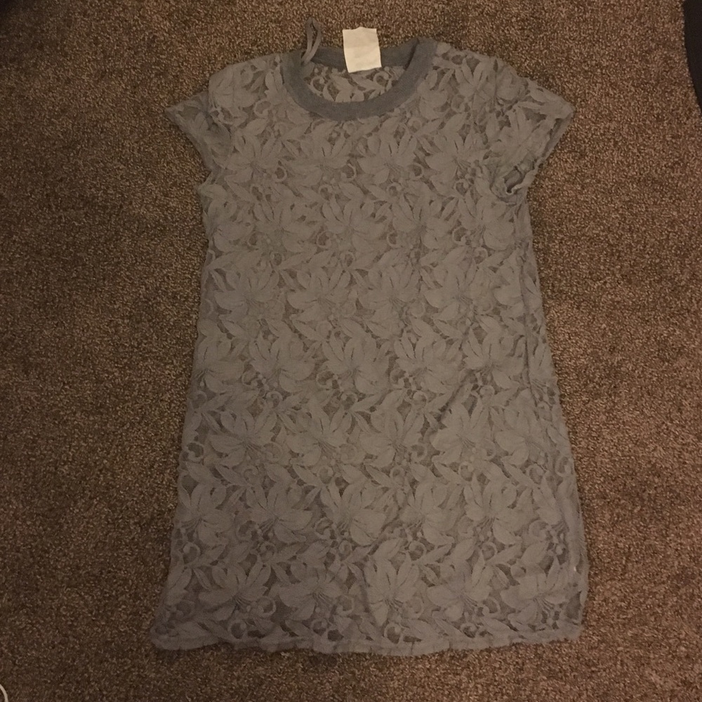 Floral grey sheer tunic