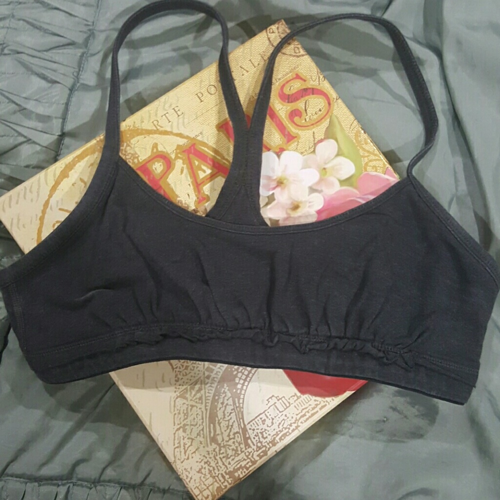 Lu lu grey sports bra sz 6