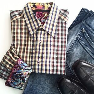 ROBERT GRAHAM Men's Long Sleeve Casual Button Down