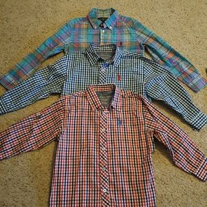 Lot of 5 Boys Polo Button Down Shirts