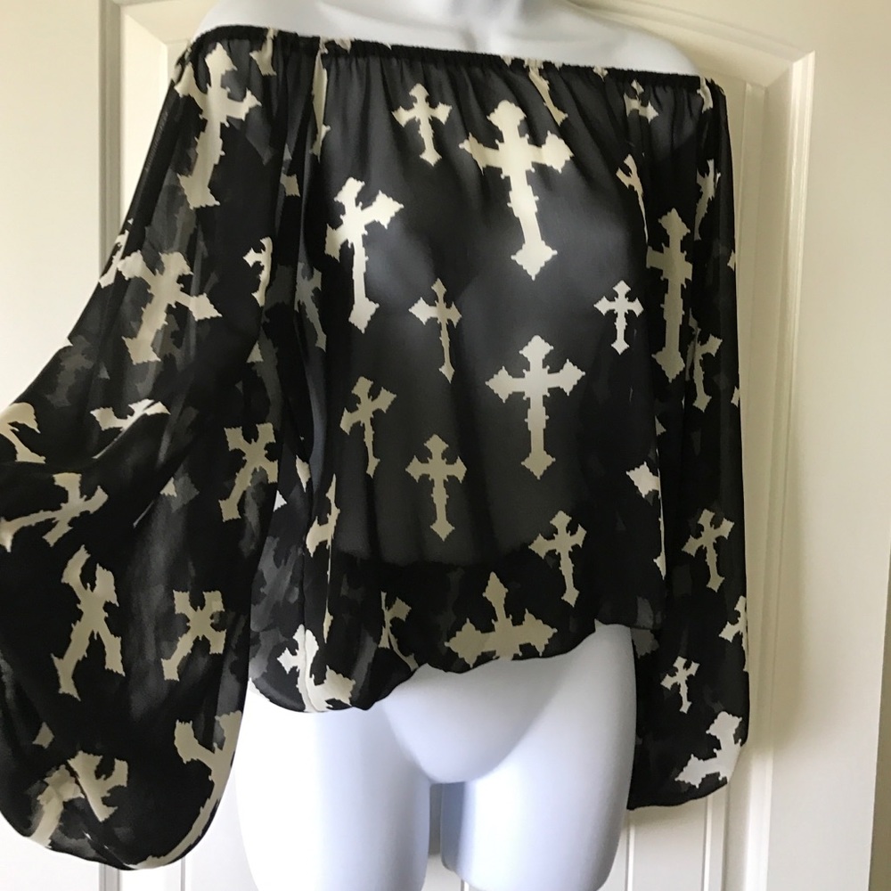 Off the shoulder cross blouse
