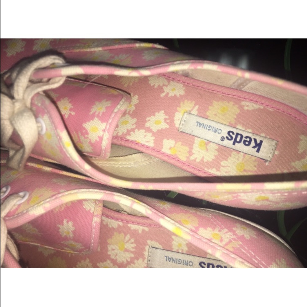 Keds pink flower sneakers