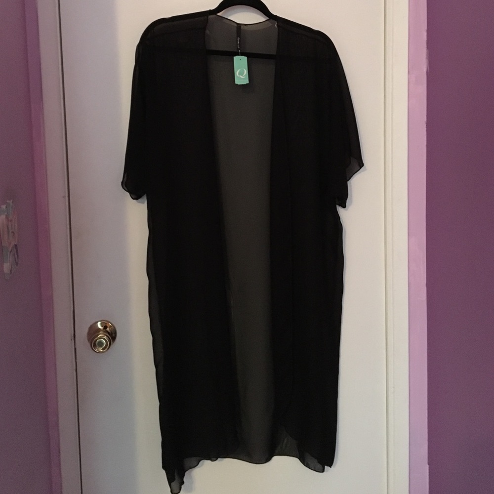 Sheer black kimono