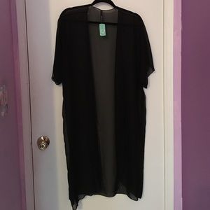 Sheer black kimono