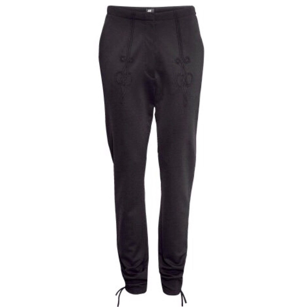 NWTs! H&M Collection Black Embroidered Pants Sz 8