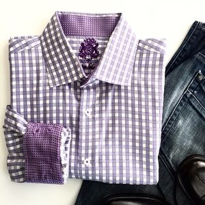 ENGLISH LAUNDRY Men's Long Sleeve Button Down