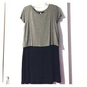 Comfy gray and black dress