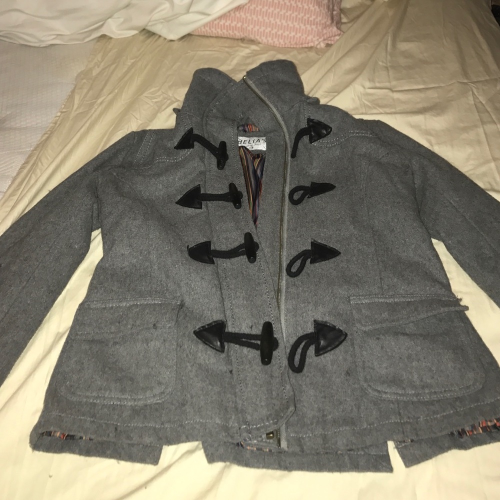 Grey pea coat