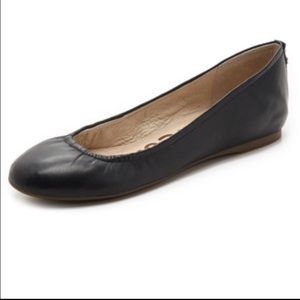 Sam Edelman Noah leather flats in navy - New