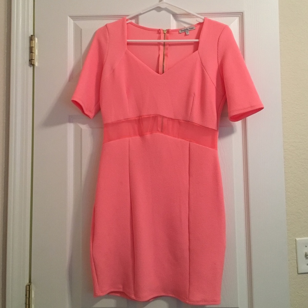 Cute coral club dress