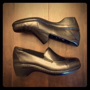 Women's Clarks Black Heeled Shoes Size 8M