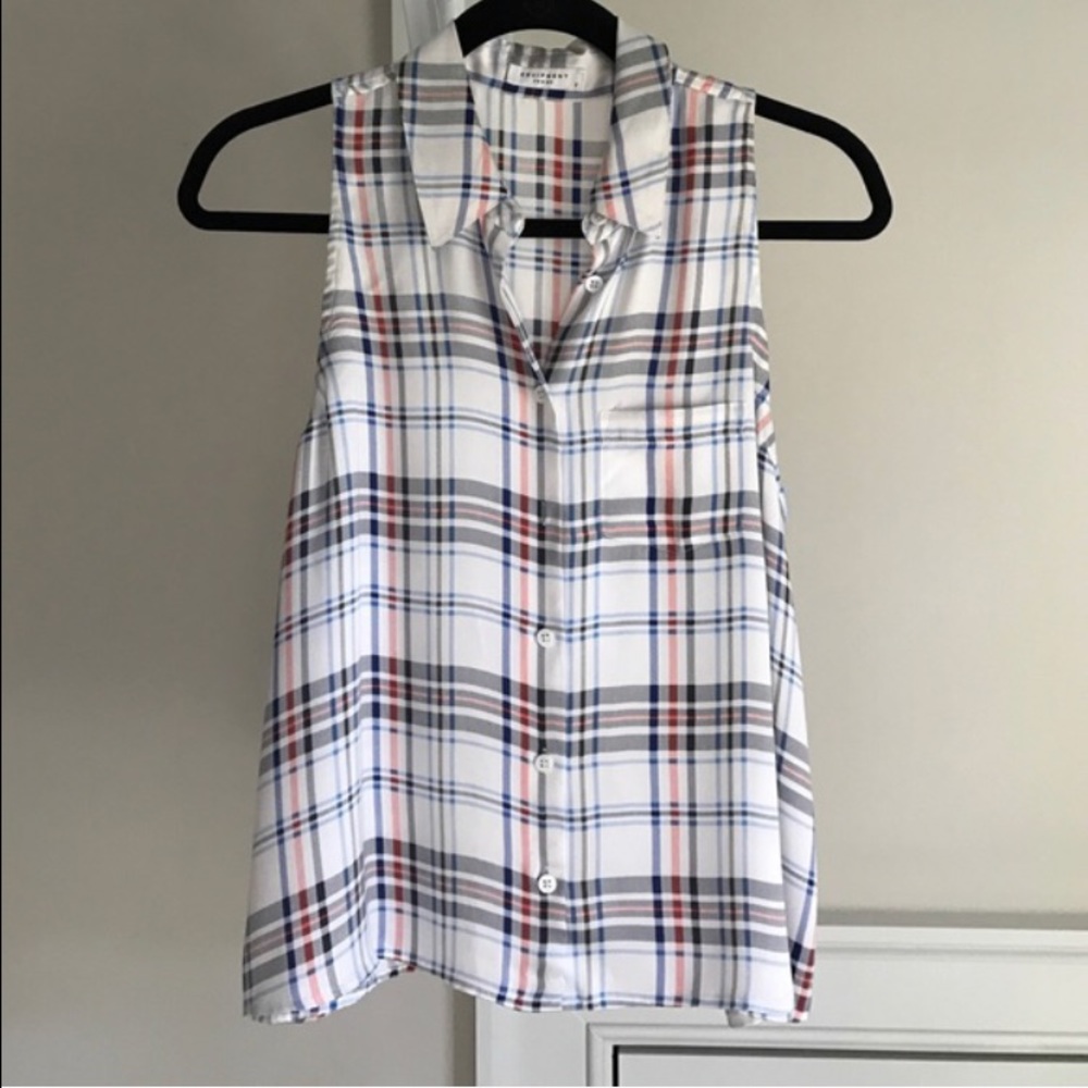 **SOLd** Equipment Mina plaid silk blouse - Small