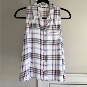 **SOLd** Equipment Mina plaid silk blouse - Small