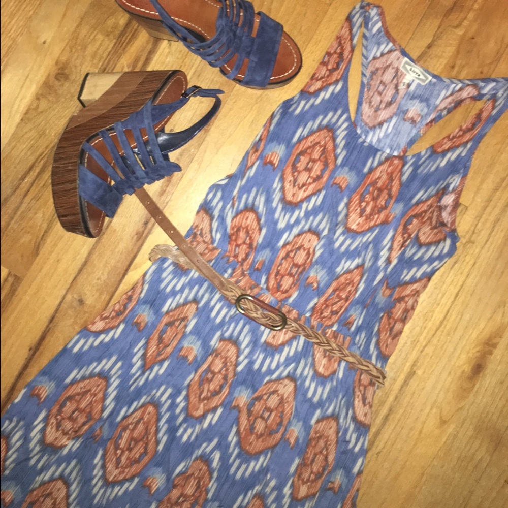 Printed high low dress