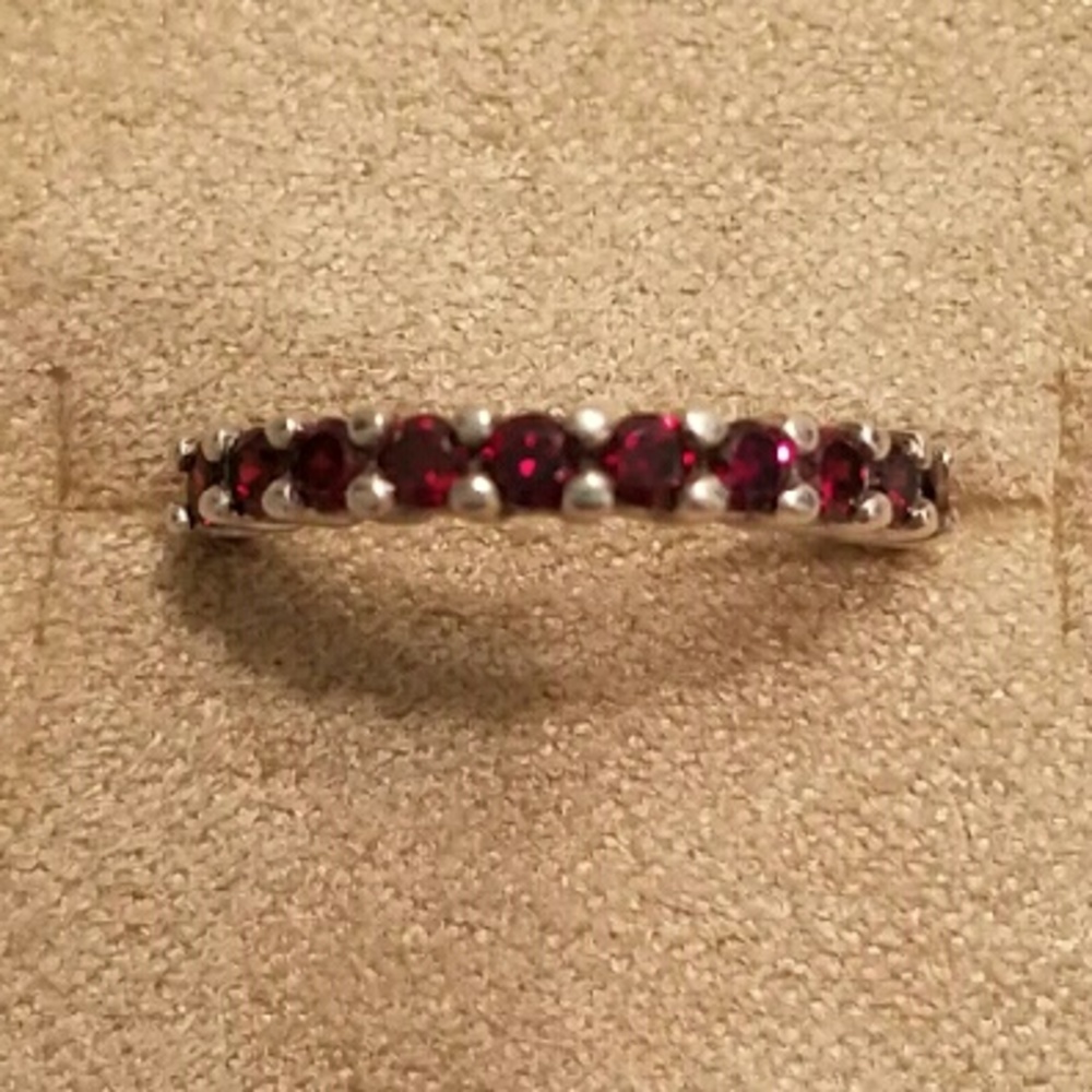 Red Gemstone Stacking Ring