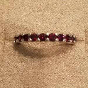 Red Gemstone Stacking Ring