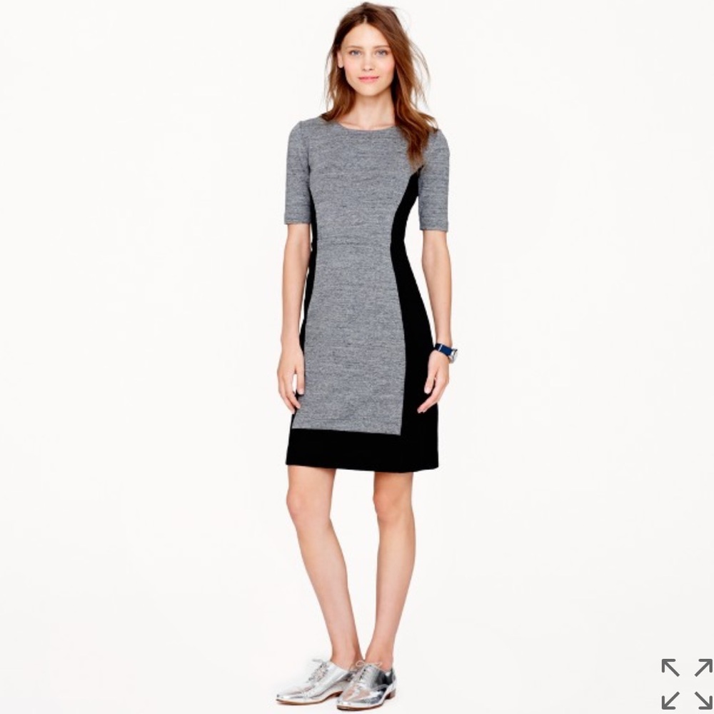J. Crew Paneled Stretch Dress in Colorblock