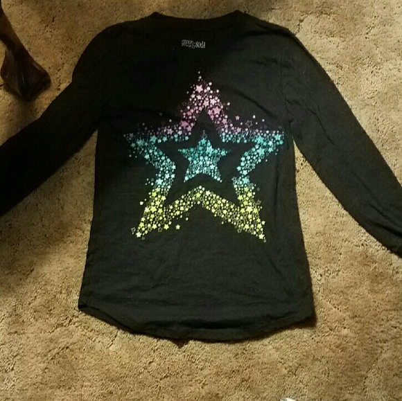 Black long sleeve girls shirt - Picture 1 of 3