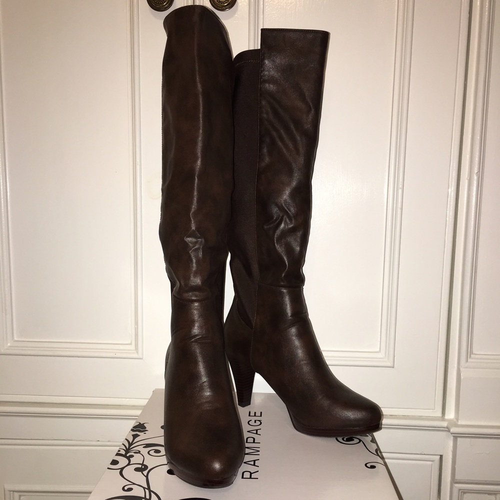 Rampage brown slouch boots - like new