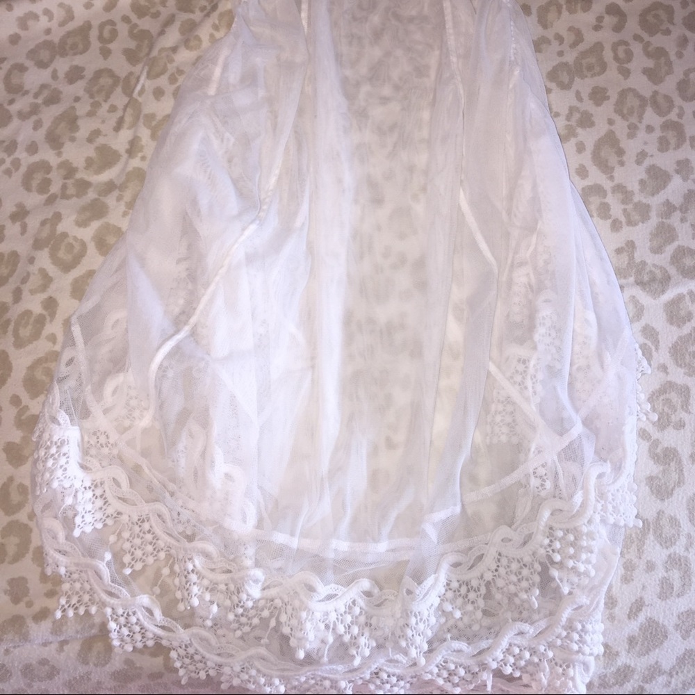 Swim coverup lace sheer