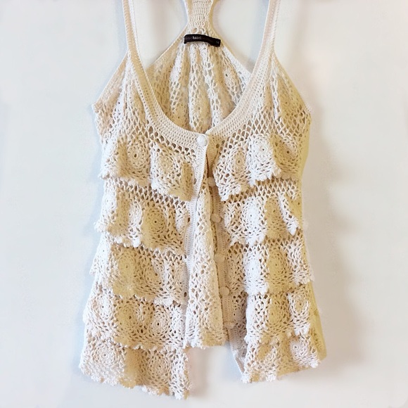 hazel Tops - Cream Crochet Top