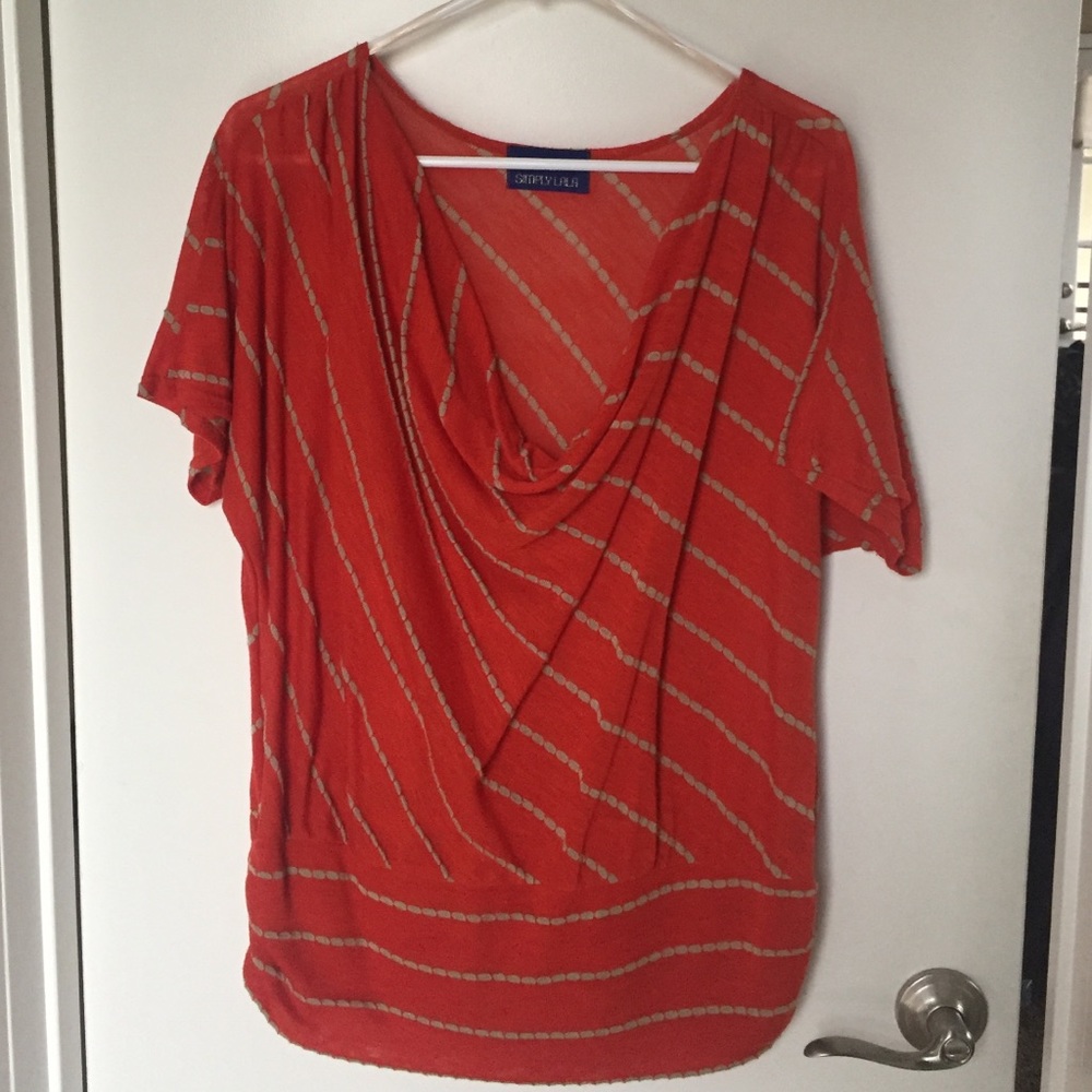 Casual Rustic orange top