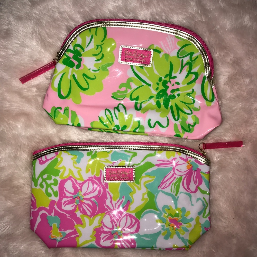 New Lilly Pulitzer 2 piece makeup bag set