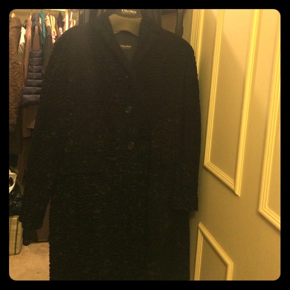 S Max Mara Astrakhan Fabric Coat. Outerwear - Picture 1 of 4