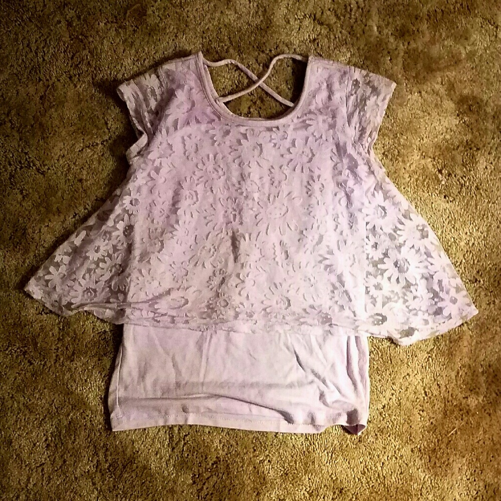 Lavender color girls blouse (necklace extra)