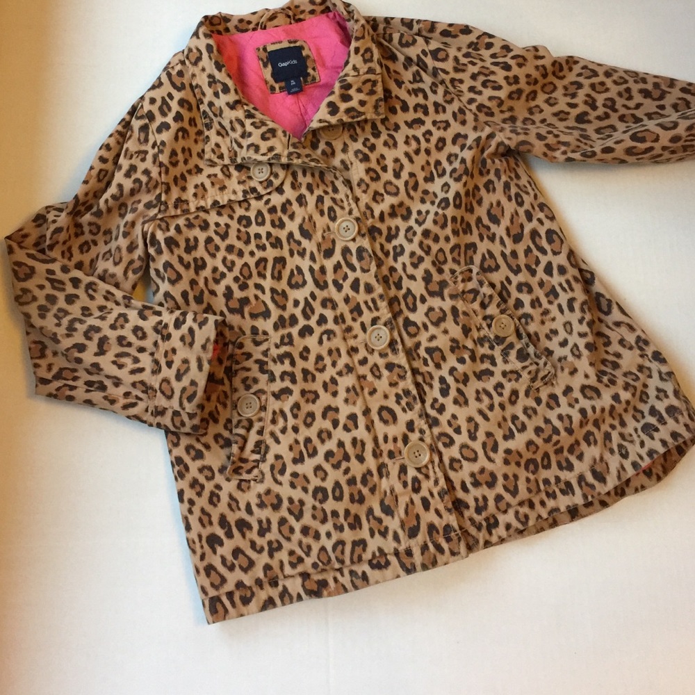 Gap kids xl (12) leopard print jacket