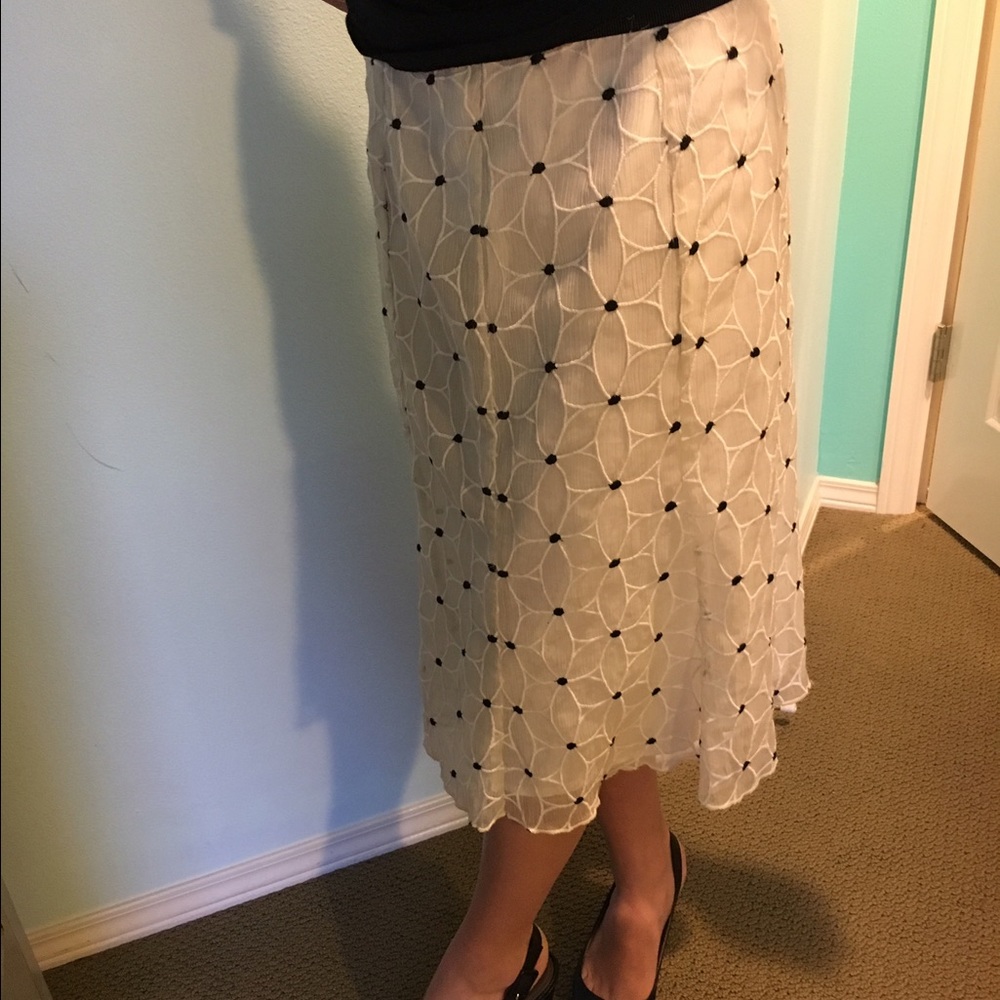 Ann Taylor Black and White Floral skirt.