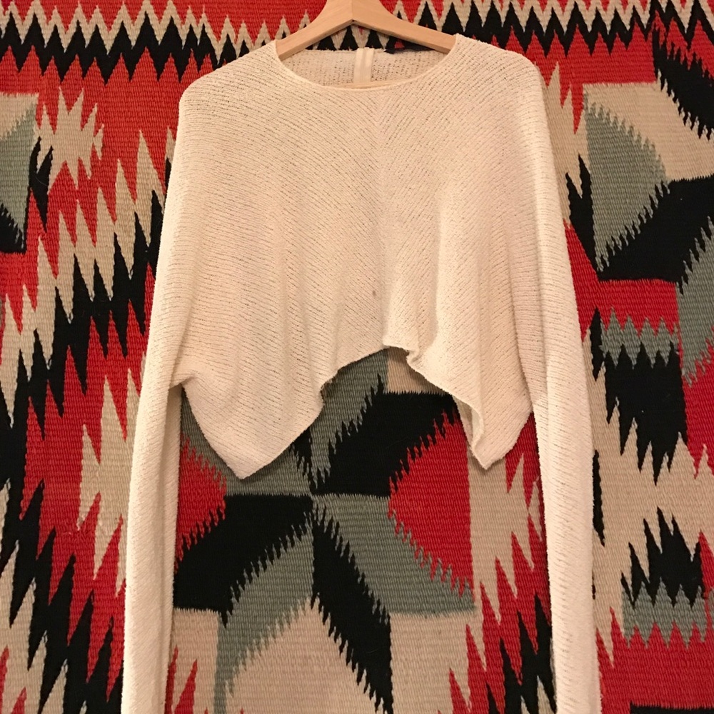 Long sleeve sweater crop top