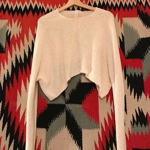 Long sleeve sweater crop top