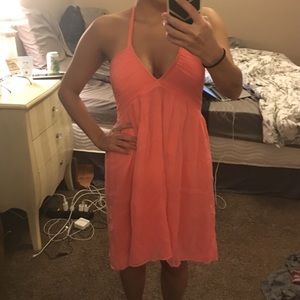 Alice and Olivia pink halter dress