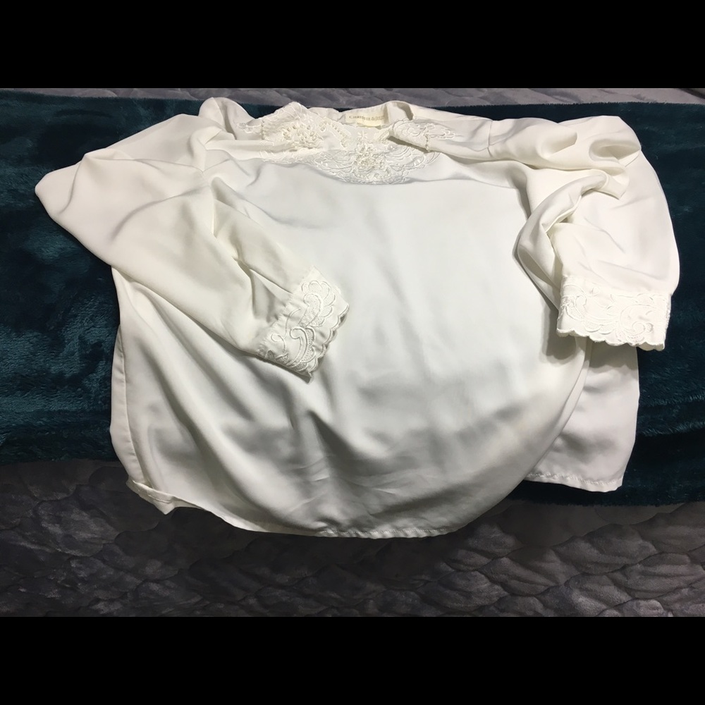 White sheer shirt