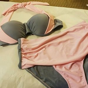 New 2pc High Waist Bikini Medium Top Large Bottom