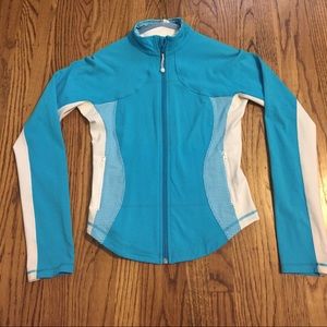 Size 8 Lululemon define jacket- blue gingham check