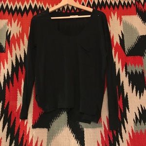 Madewell long sleeve black shirt